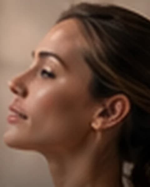 Profile portrait of a prospective plastic surgery patient