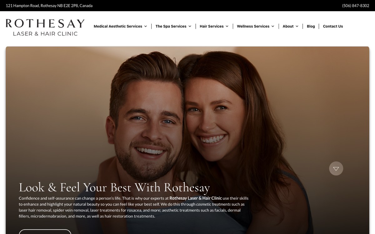 Rothesay Laser & Hair Clinic homepage