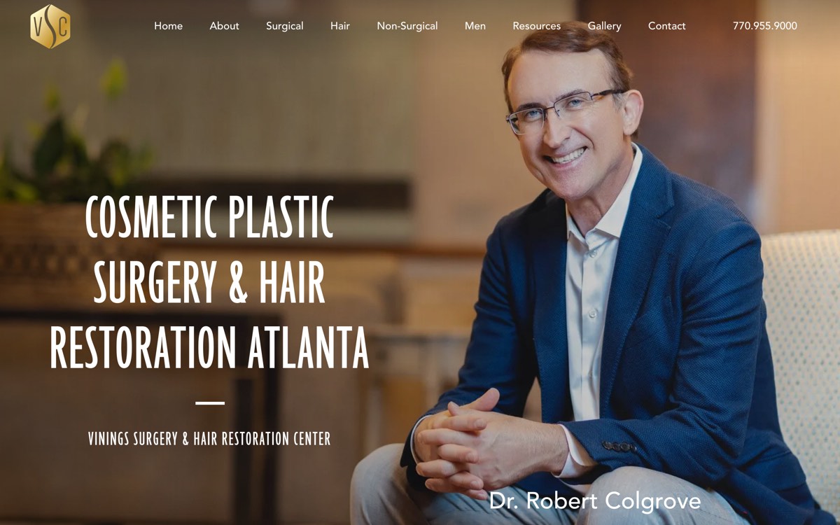 Vinings Surgery & Hair Restoration homepage
